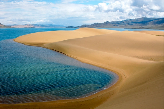 Who says Mongolia doesn't have white sandy beaches?