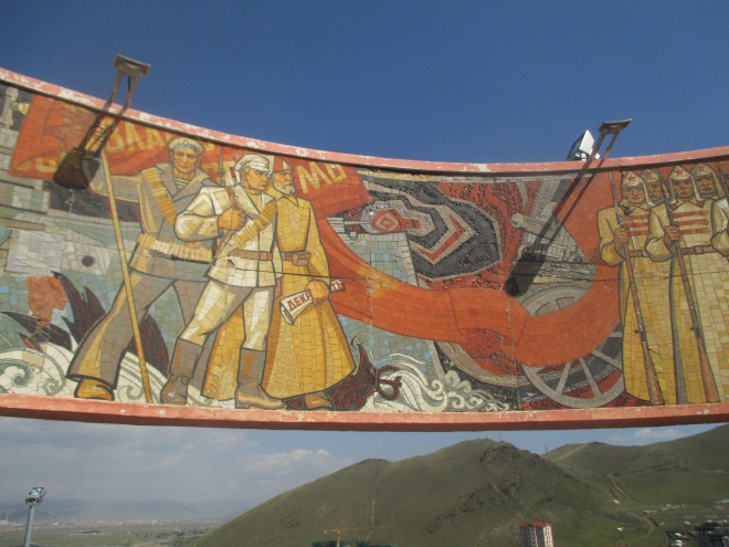 This scene shows Soviet support for Mongolia's declaration of independence